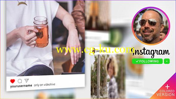 AE模板：社交风格相册图片展示 Instagram Promo 3D Gallery的图片1