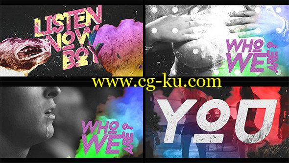 AE模板：动感污渍风格化图文展示 We Are Grunge Opener的图片1