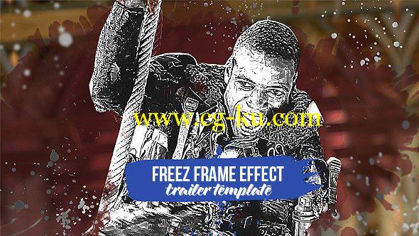 AE模板：画面冻结定格素描风格化效果展示 Freez Timer的图片1