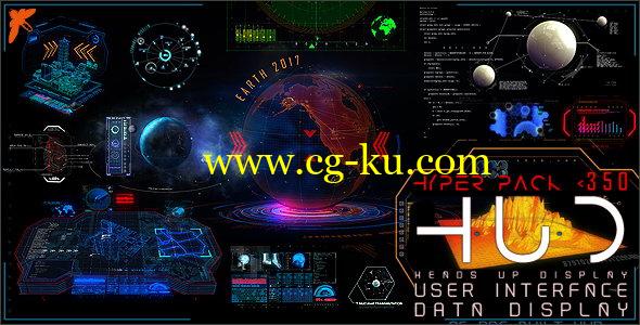 AE模板：350种HUD高科技信息UI界面元素包 HUD Hyper Pack 350的图片1