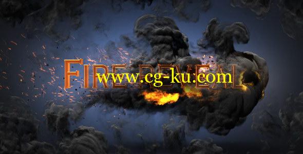 AE模板：烟雾火焰LOGO标志片头 Fire Reveal的图片1