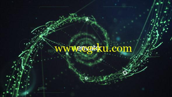 AE模板：抽象唯美科技感DNA链炫酷片头 DNA Opener的图片1