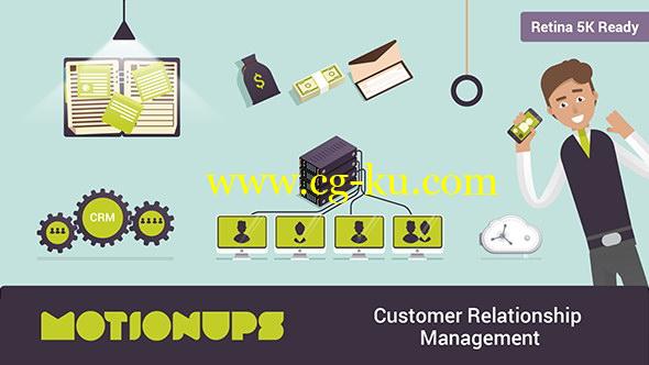 AE模板：公司企业商务营销宣传展示介绍MG动画 CRM Company Marketing Presentation With Character的图片1