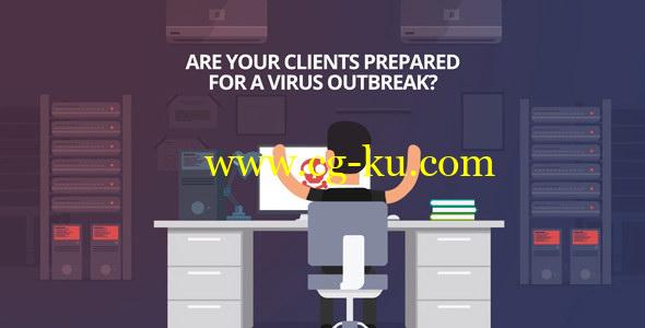 AE模板：机房主机网络安全MG动画展示 Secure Hosting Explainer的图片1