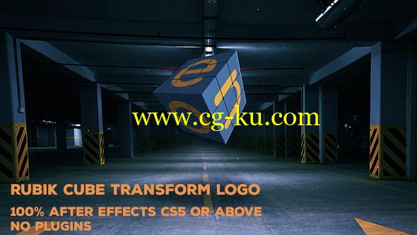 AE模板：三维立方体盒子变换LOGO展示 Rubik Cube Transform Logo的图片1