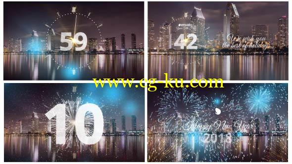 AE模板：2018新年倒计时动画 Silver New Year Countdown 2018的图片1