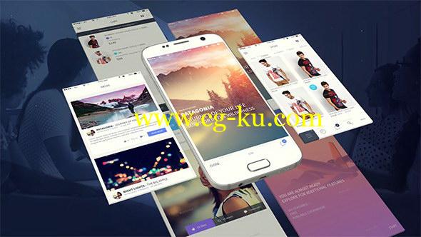 AE模板：安卓手机APP界面展示动画 Android App Presentation Template的图片1