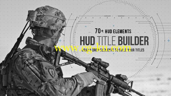 AE模板：高科技HUD文字标题动画工具包 HUD Title Builder的图片1
