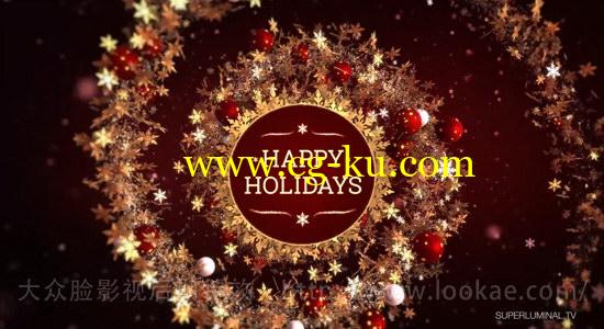 AE教程：使用 Stardust 粒子插件制作圣诞节日快乐特效动画 Happy Holidays的图片1