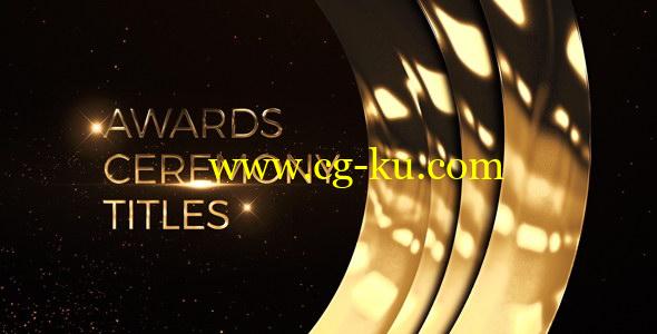 AE模板：金色华丽粒子颁奖典礼晚会活动文字标题片头 Awards Ceremony Titles的图片1