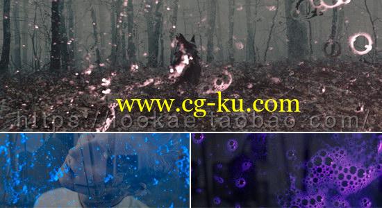 FCPX插件：30种恐怖惊悚泡沫气泡叠加特效 Overlay Neon Grunge的图片1
