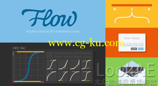 AE脚本：关键帧缓入缓出曲线调节脚本 AEscripts Flow 1.2.1 Win/Mac + 使用教程的图片1