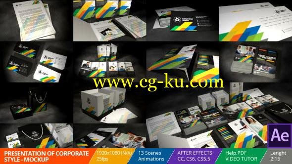 AE模板：公司企业全套VI视觉包装动画 Presentation of Corporate Style – Mockup的图片1