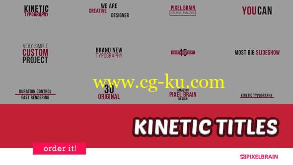 AE模板：45个动态文字标题排版动画 Kinetic Typography的图片1