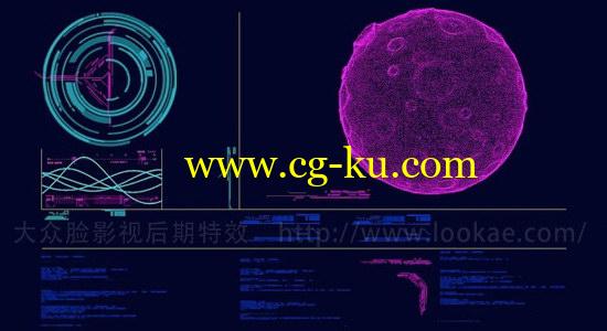 AE教程：使用Form插件制作HUD高科技UI界面特效动画 Digital Tutors – Creating a Sci-Fi UI with Trapcode Form的图片1