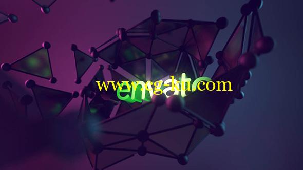C4D模版：螺旋分子结构三维动画 Rotating Platonic Form的图片1