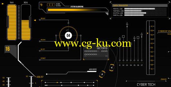 AE模板+AI源文件+视频素材：25种HUD高科技信息UI界面动画 HUD Infographic Element的图片1