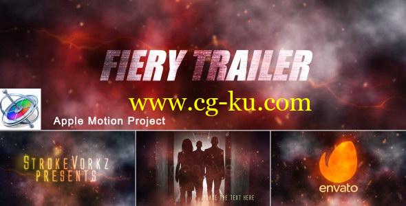 Apple Motion模板：大气史诗火星烟雾电影预告片头Fire and Smoke Cinematic Trailer的图片1