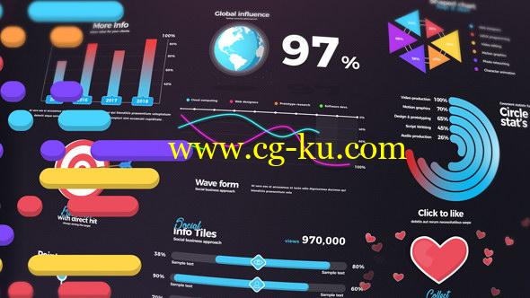 AE模板：现代时尚公司企业数据信息图表动画 Infographics的图片1