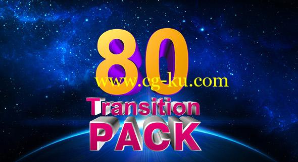 视频素材：80个时尚图形遮罩转场动画 Transition Pack的图片1