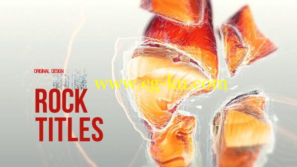 AE模板：抽象三维石头文字标题片头 Rock Titles的图片1