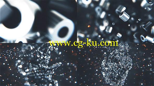 AE模板：金属质感粒子汇聚LOGO片头 Metalic Particles Logo的图片1