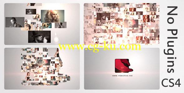 AE模板：众多粒子图片汇聚LOGO标志片头 Corporate Logo Formation的图片1