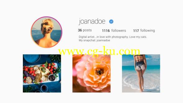 AE模板：个人简历作品展示片头 Instagram Promo的图片1