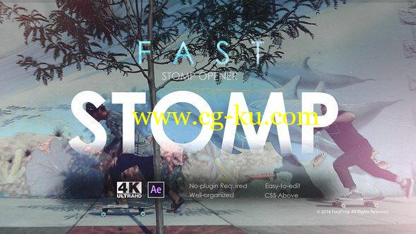 AE模板：快节奏闪现图文快闪展示  Fast Stomp Opener的图片1