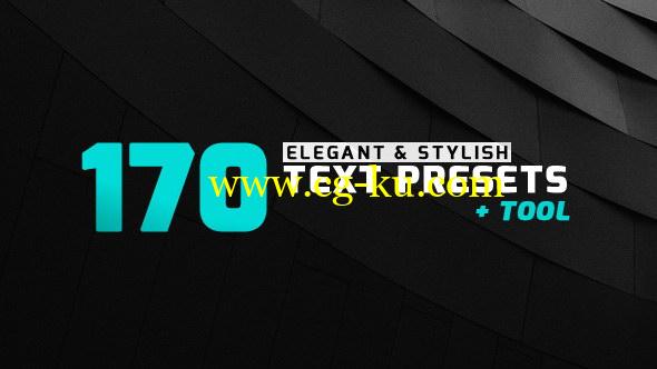 AE脚本+AE预设：170种优雅文字标题预设动画 170 Elegant & Stylish Text Presets的图片1