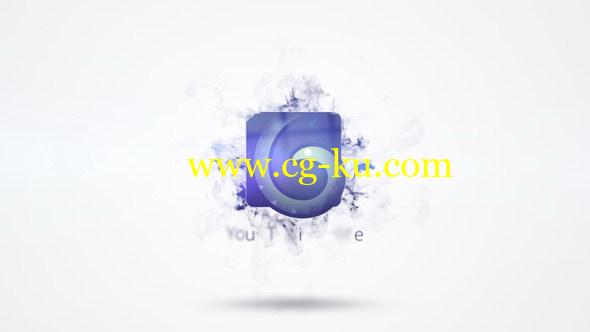 AE模板：简洁明亮粒子烟雾散开LOGO片头 Quick Smoke Burst Logo的图片1