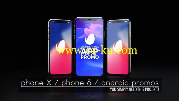 AE模板：三维手机界面APP应用操作展示 Wonderful App Promo的图片1
