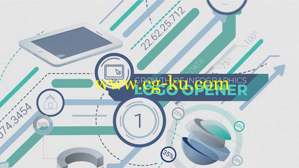AE模板：增长信息数据MG动画展示 Growth Of Infographics Logo Opener的图片1