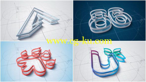 AE模板：线条设计LOGO标志片头 Architect Logo Build v2的图片1
