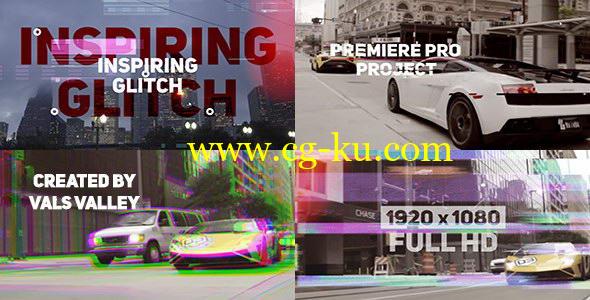 Premiere模板：信号故障画面破损效果片头 Pr模板下载 Inspiring Glitch Opener的图片1