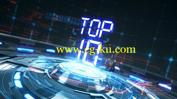 AE模板：科技感倒计时转场效果 Top 10 Countdown Transitions的图片1