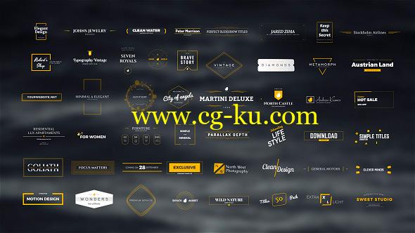 AE模版：50个经典文字标题排版设计动画 50 Original Classy Titles Pack的图片1