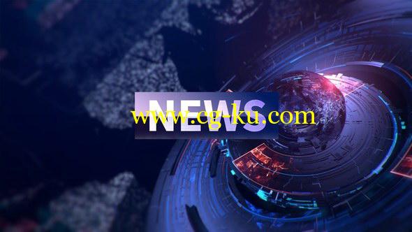 AE模板：科技感电视广播新闻栏目包装 TV News的图片1