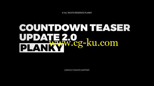 AE模版：激动人心倒计时动画片头 Countdown Teaser V2的图片1