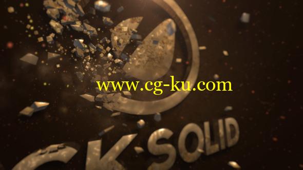 AE模版：碎石汇聚LOGO标志片头 Rock Solid的图片1