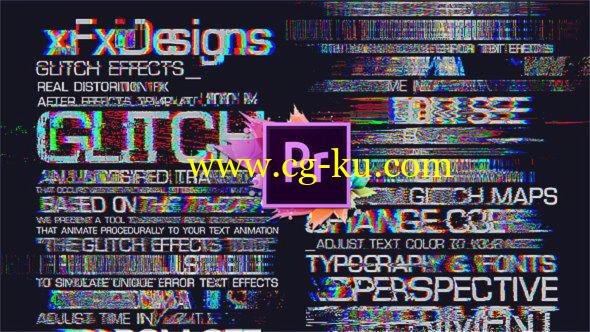 Premiere预设：30个信号干扰字幕标题Pr预设动画 30 Glitch Text Presets的图片1