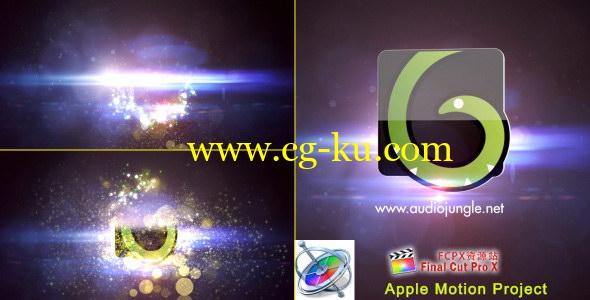 Apple Motion模板：唯美漂亮粒子汇聚LOGO动画片头 Particles Quick Logo的图片1
