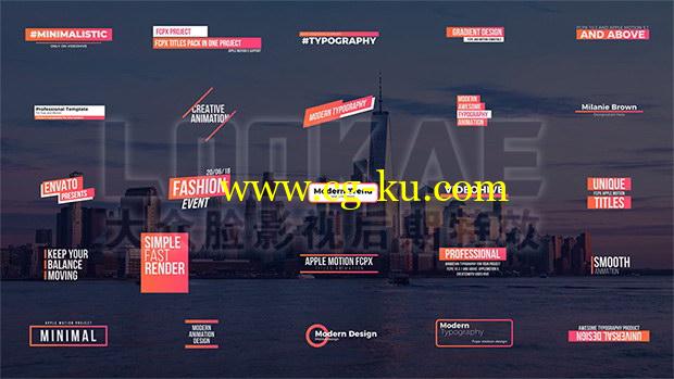 FCPX插件：25种商务时尚现代文字标题字幕条动画 Corporate Titles的图片1