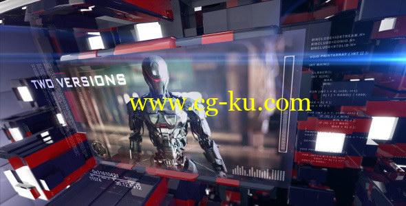 AE模板：三维立体科技感屏幕展示片头 3D Sci-Fi Technology的图片1