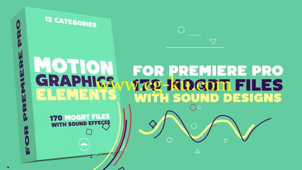 Premiere预设：170个线条MG图形元素小动画 Motion Graphics Elements Pack的图片1