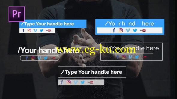 Pr预设：社交风格字幕条动画 Social Media Lower Third的图片1