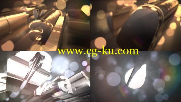AE模板：三维立体LOGO文字动画片头 Gold Silver Logo Text Reveal的图片1