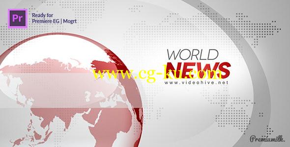 PR预设：电视广播新闻片头栏目包装动画 Broadcast News的图片1