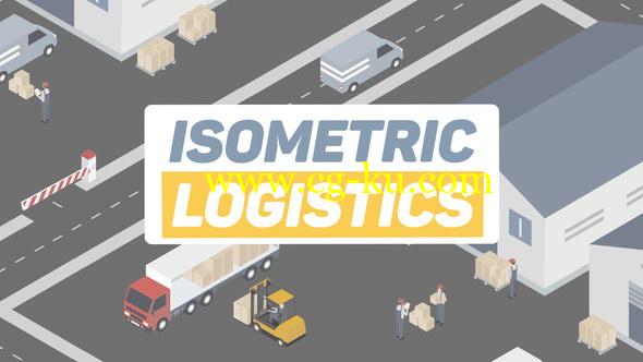 AE模板：三维等距物流快递运输MG场景动画 Isometric Logistics的图片1