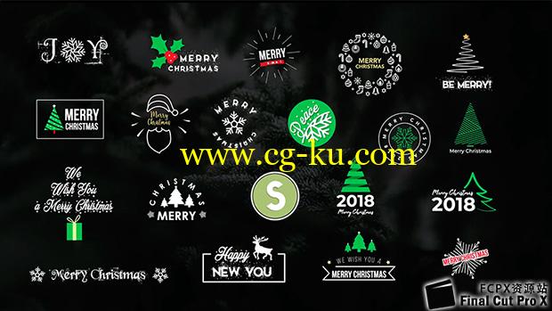 FCPX插件：14个新年圣诞节字幕标题动画 Christmas Titles的图片1